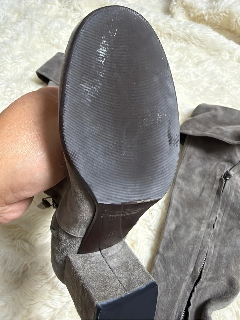VERO CUOIO Women Soft Suede Thigh High Boots Size 5/ 35